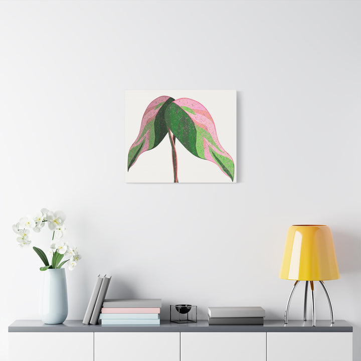 Pink Princess Philodendron Canvas Print Botanical Wall Art For Indoor Decor Modern Living Room Poster