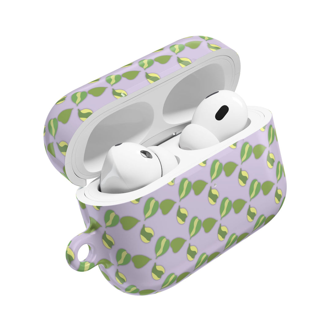 Hoya Kerrii Pattern AirPod Case Plant Inspired Protective Polycarbonate Shell For Wireless Charging