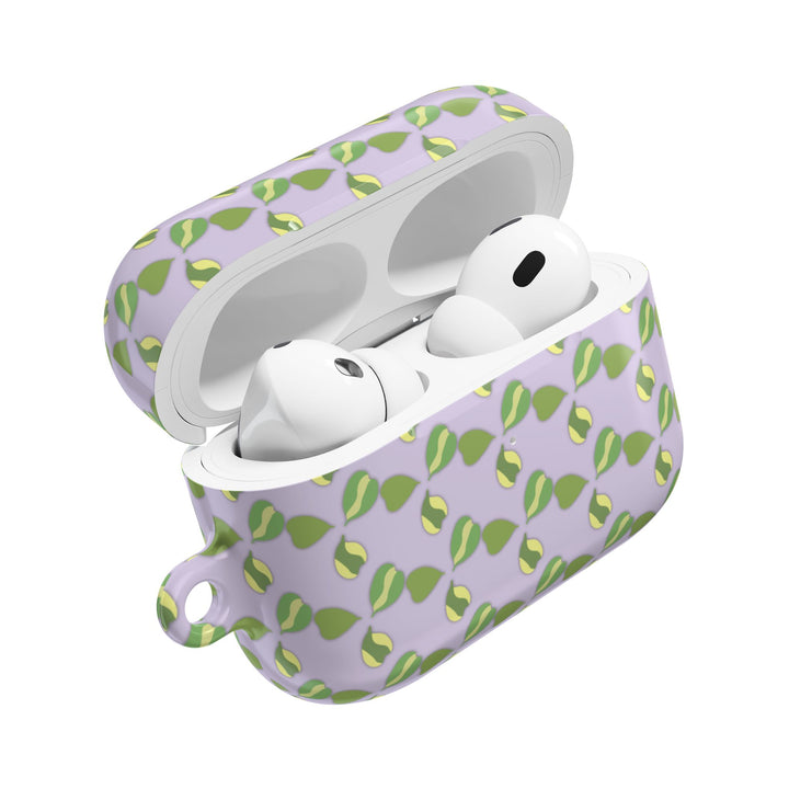 Hoya Kerrii Pattern AirPod Case Plant Inspired Protective Polycarbonate Shell For Wireless Charging