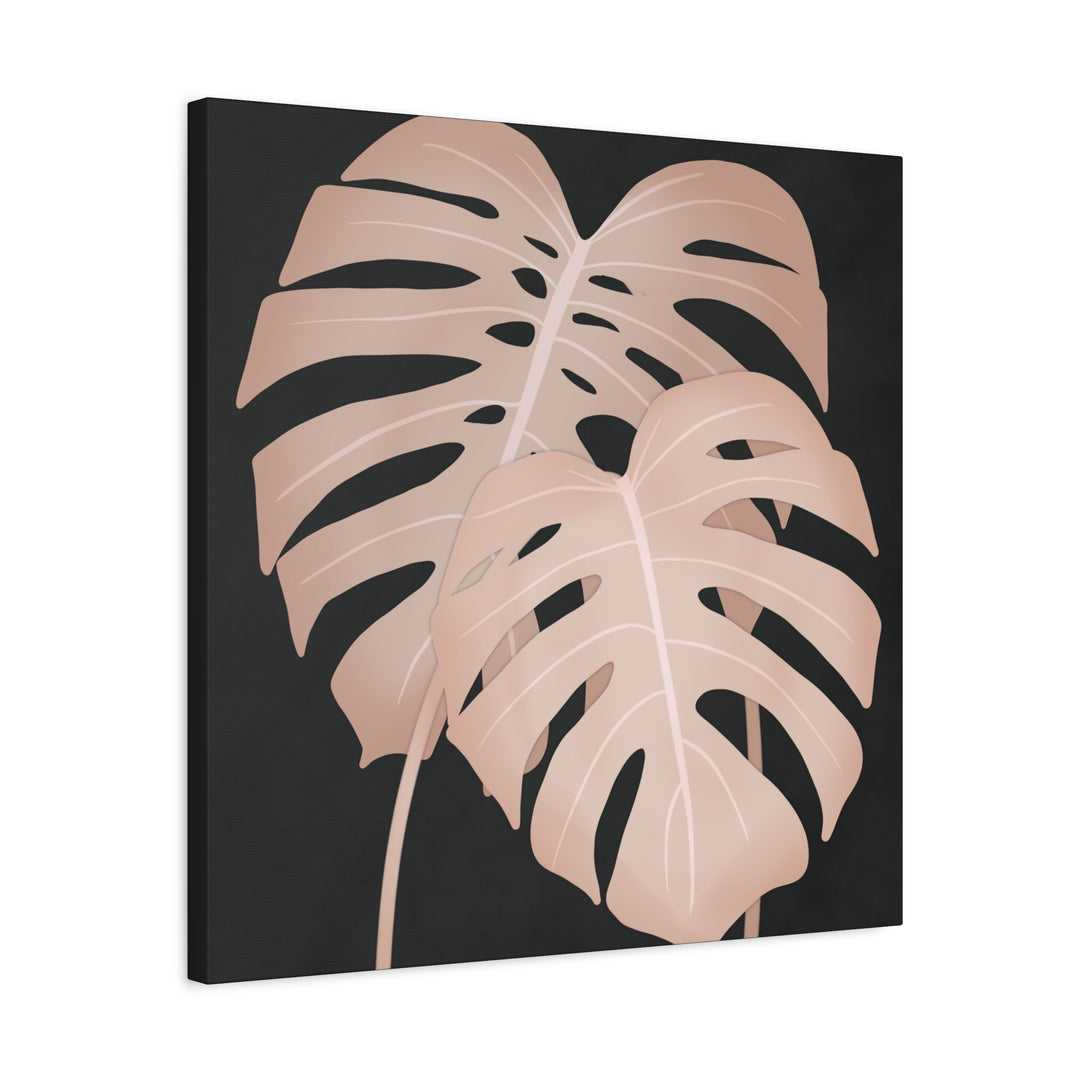 Pink Monstera Canvas Print – Botanical Wall Art
