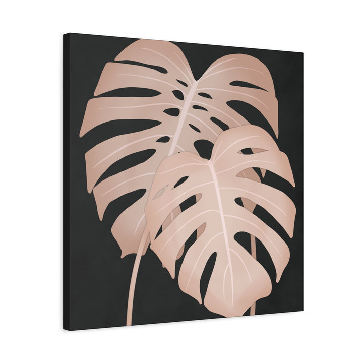 Pink Monstera Canvas Print – Botanical Wall Art
