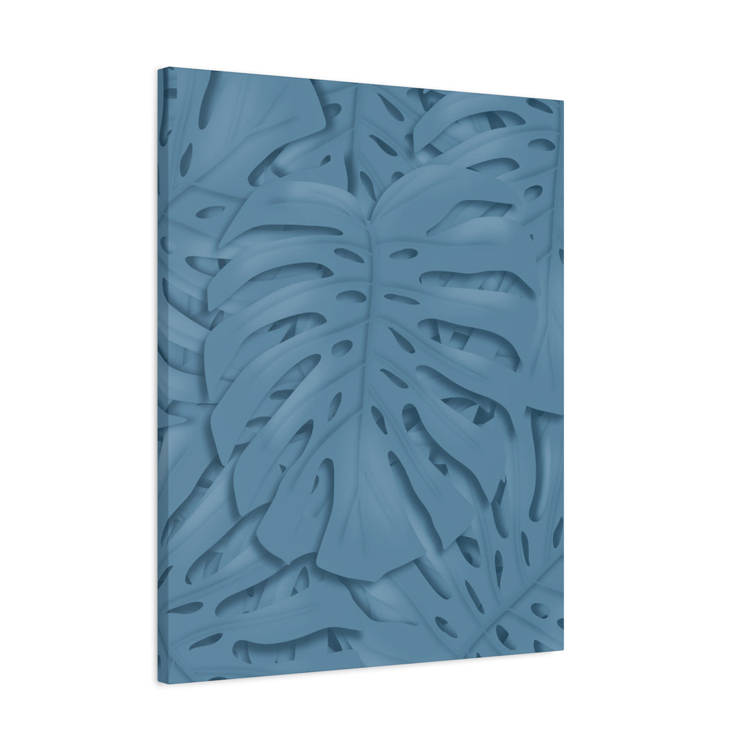Monstera Canvas Art Blue Monstera Print With Durable Matte Finish For Modern Indoor Wall Decor