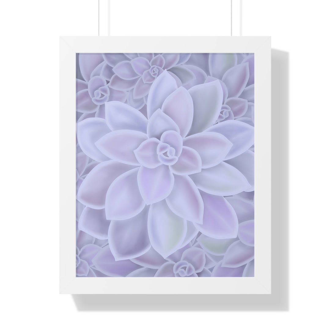 Graptopetalum Murasaki Succulent Framed Print – Botanical Wall Art - The Potted Pixel