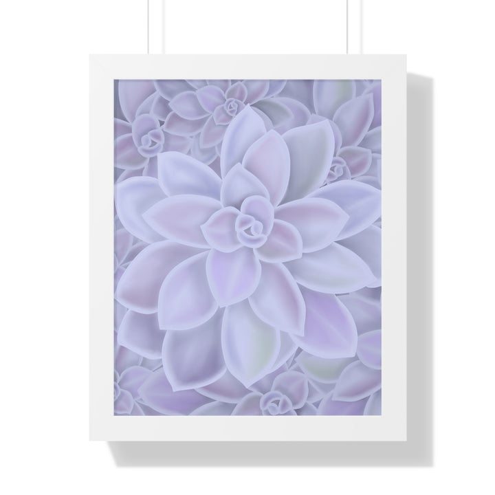 Graptopetalum Murasaki Succulent Framed Print – Botanical Wall Art - The Potted Pixel