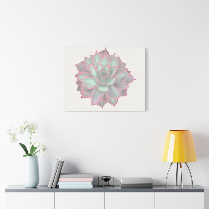 Echeveria Violet Queen Canvas Wall Art Rosette Succulent Print With Matte Finish