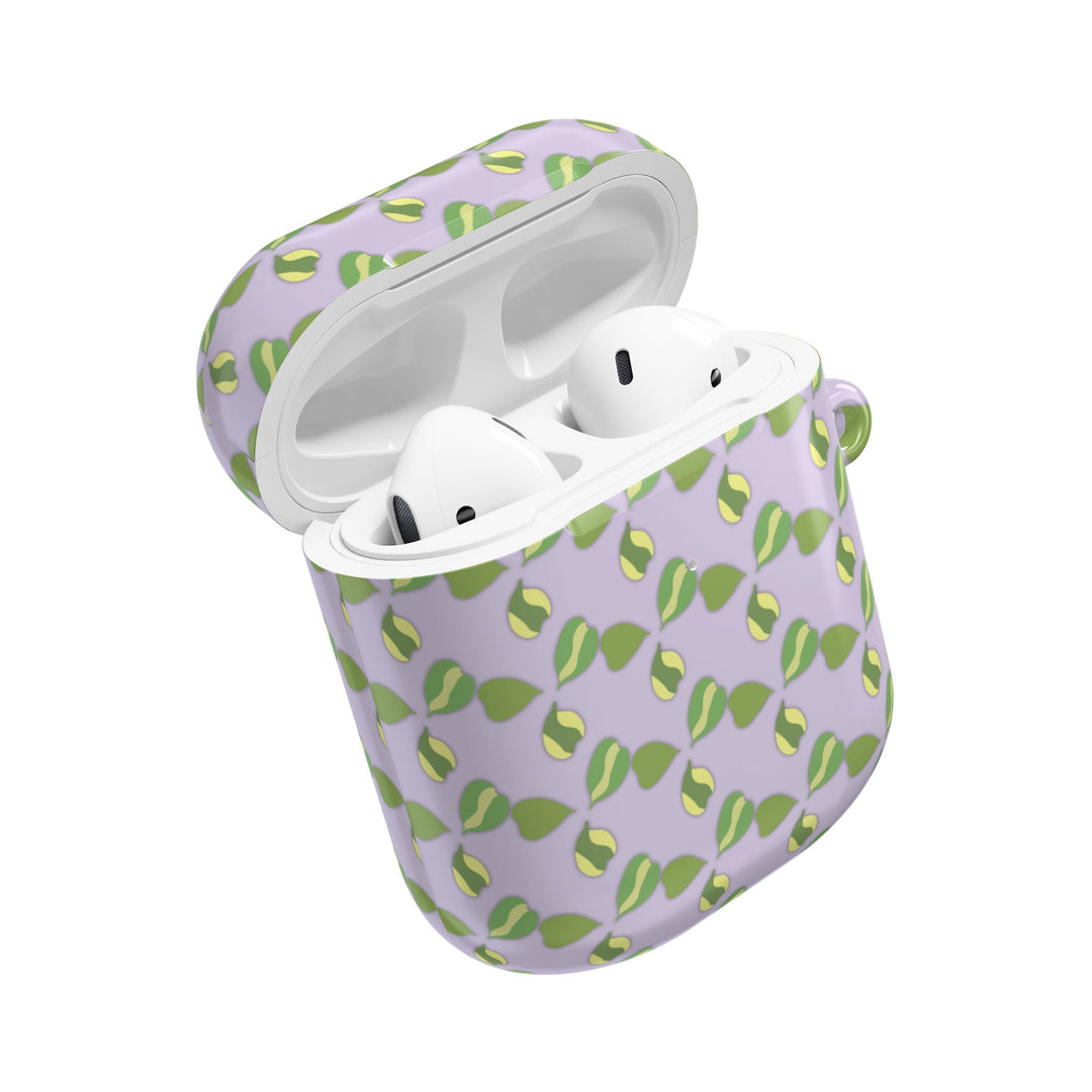 Hoya Kerrii Pattern AirPod Case Plant Inspired Protective Polycarbonate Shell For Wireless Charging