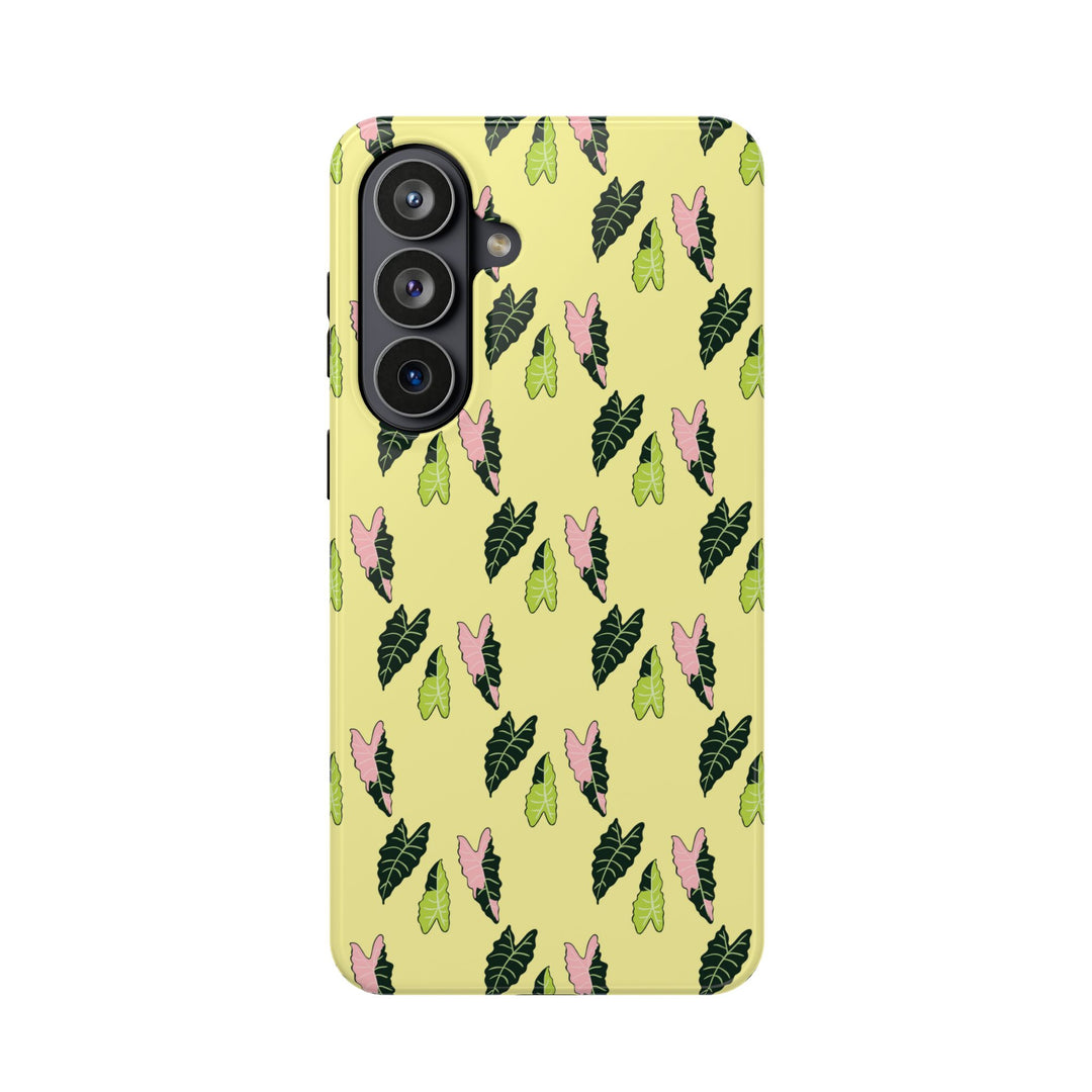 Alocasia Pattern Phone Case – Dual Layer Protective Cover