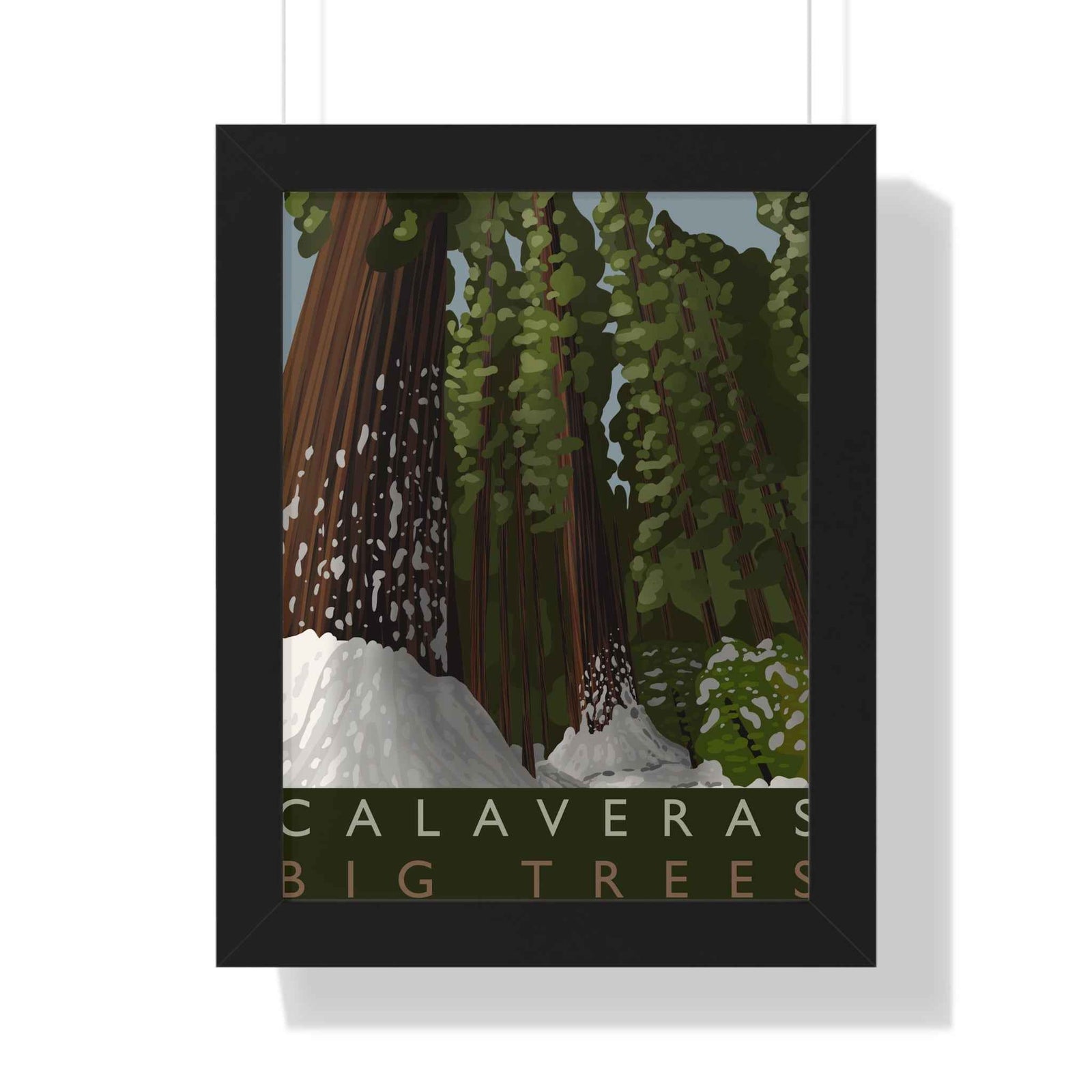 Calaveras Big Trees Minimalist Framed Print
