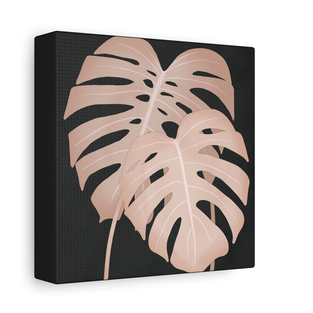 Pink Monstera Canvas Print – Botanical Wall Art