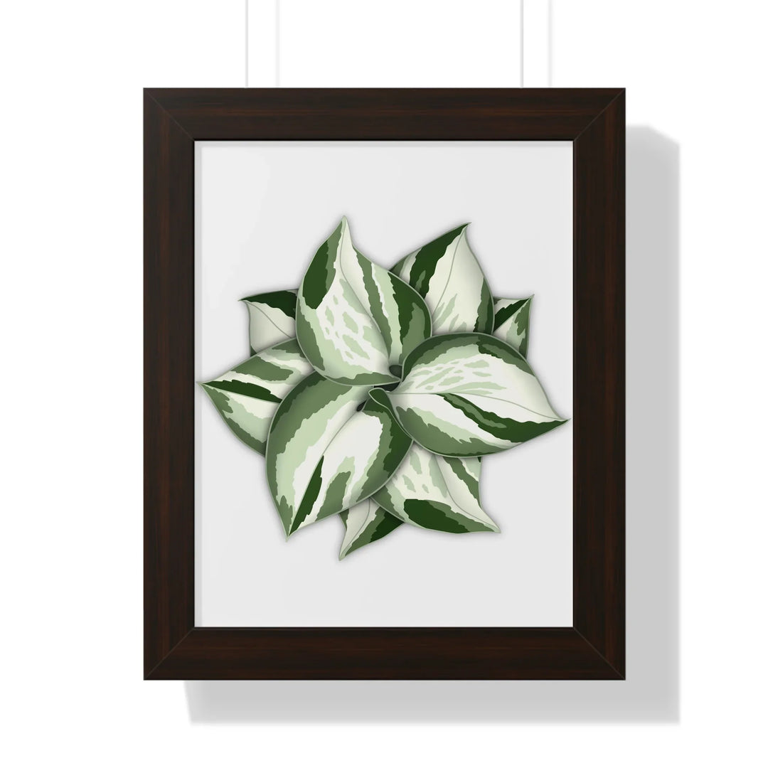 Manjula Pothos Print Framed Wall Art Botanical Poster With Heart Shaped Leaves Indoor Plant Decor