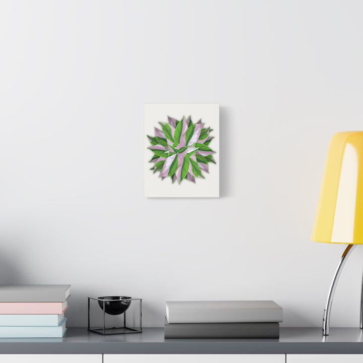 Syngonium Tricolor Canvas Print – Botanical Wall Art - The Potted Pixel