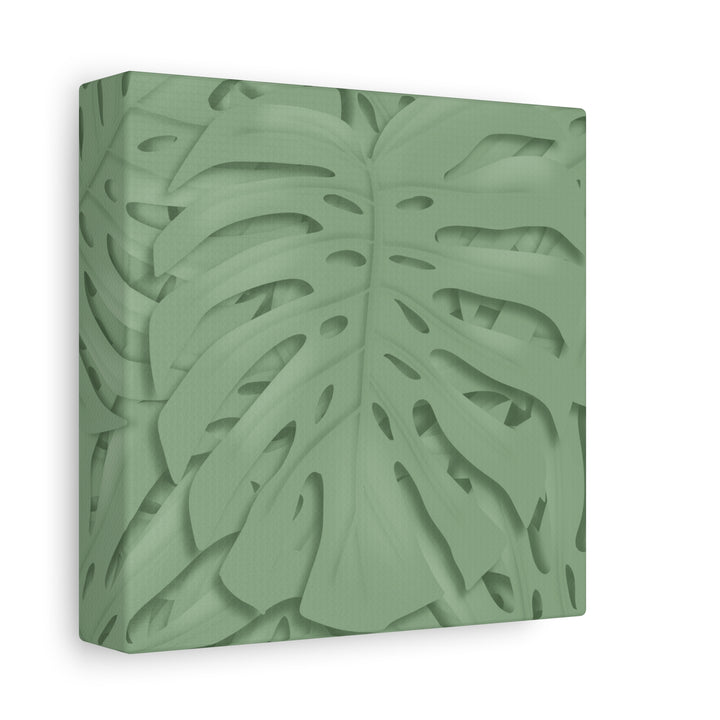 Monstera Canvas Art The Potted Pixel 24x36 Inches Matte Finish Wall Decor Botanical Green Leaf Print
