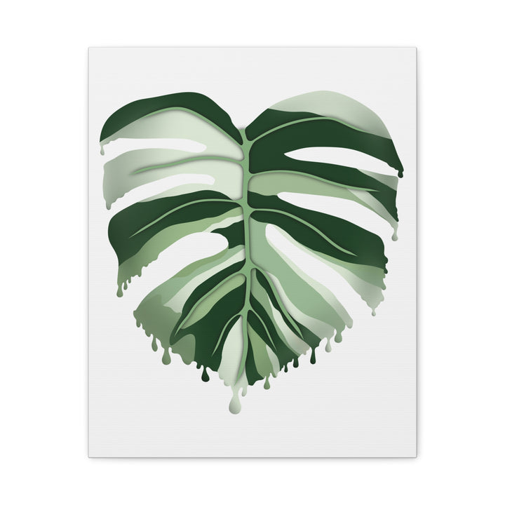 Melting Monstera Albo Canvas Large Indoor Wall Art Print Matte Finish Tropical Home Decor