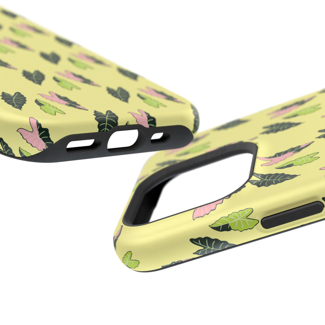 Alocasia Pattern Phone Case – Dual Layer Protective Cover