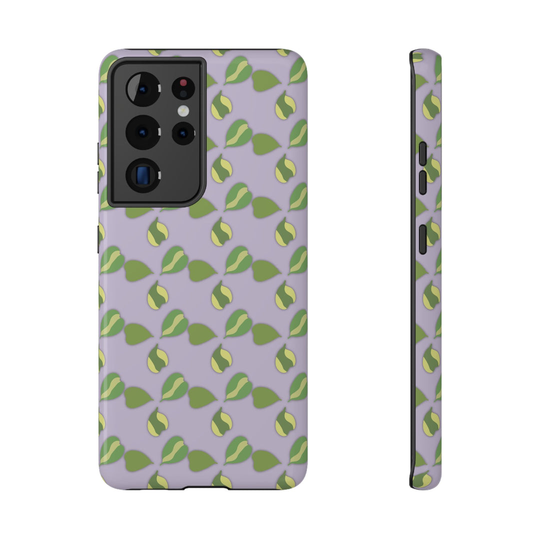 Hoya Kerrii Pattern Impact Resistant Phone Case Green Botanical Protective Cover Full Wrap Print