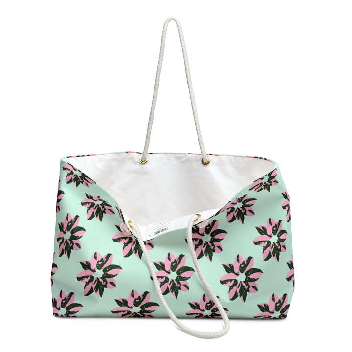 Pink Princess Philodendron Pattern Weekender Bag by Printify