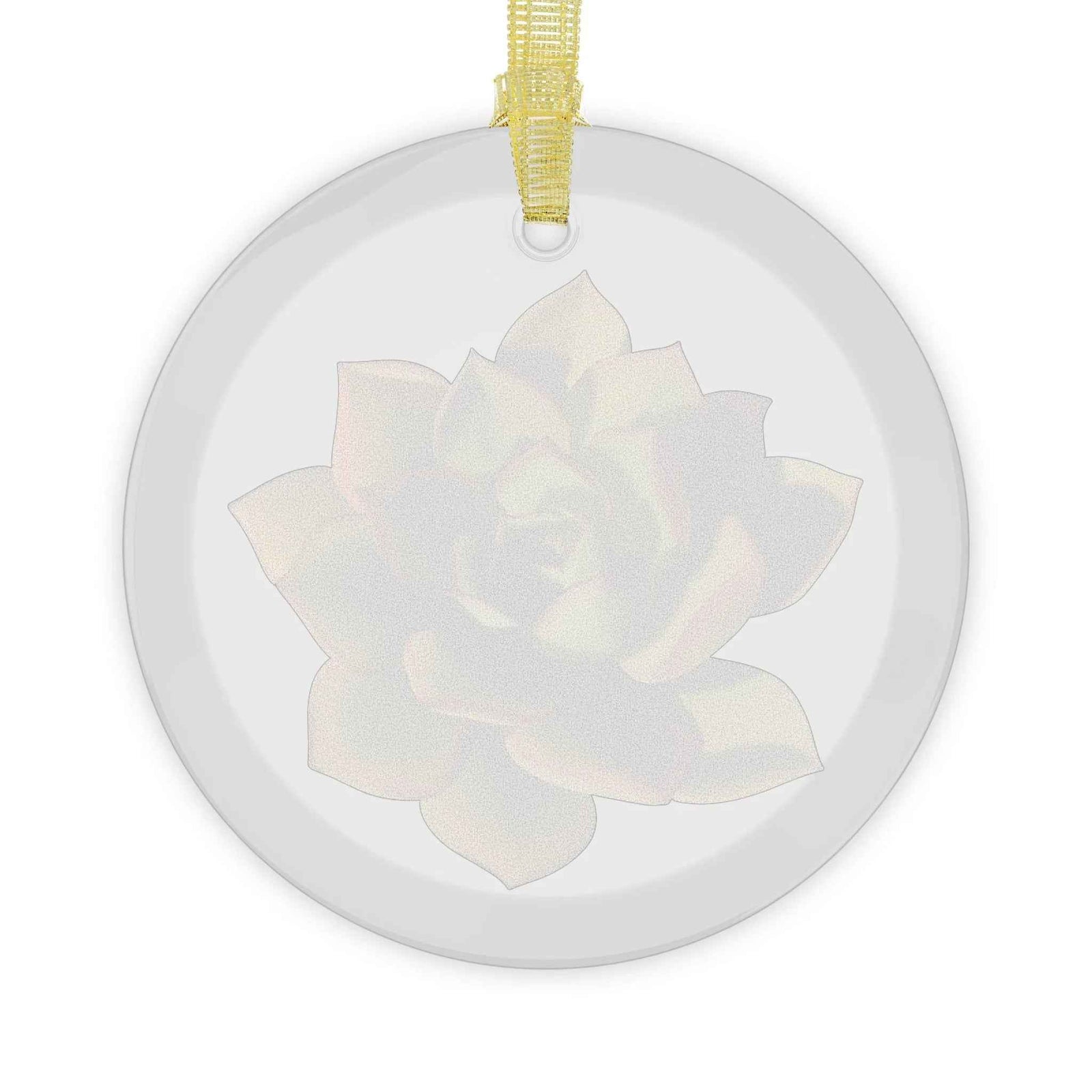 POS Aeonium Glass Ornament