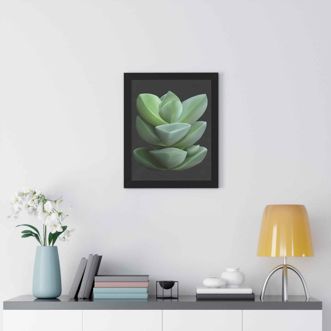 Crassula Succulent Framed Poster Vertical Botanical Wall Art