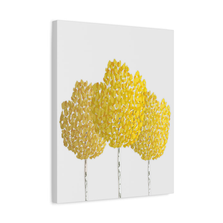 Fall Aspen Canvas Wall Art Print Quaking Aspen Yellow Fall Foliage on Durable Cotton Canvas