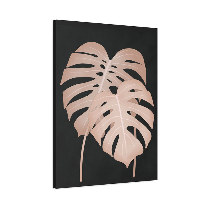 Pink Monstera Canvas Print – Botanical Wall Art