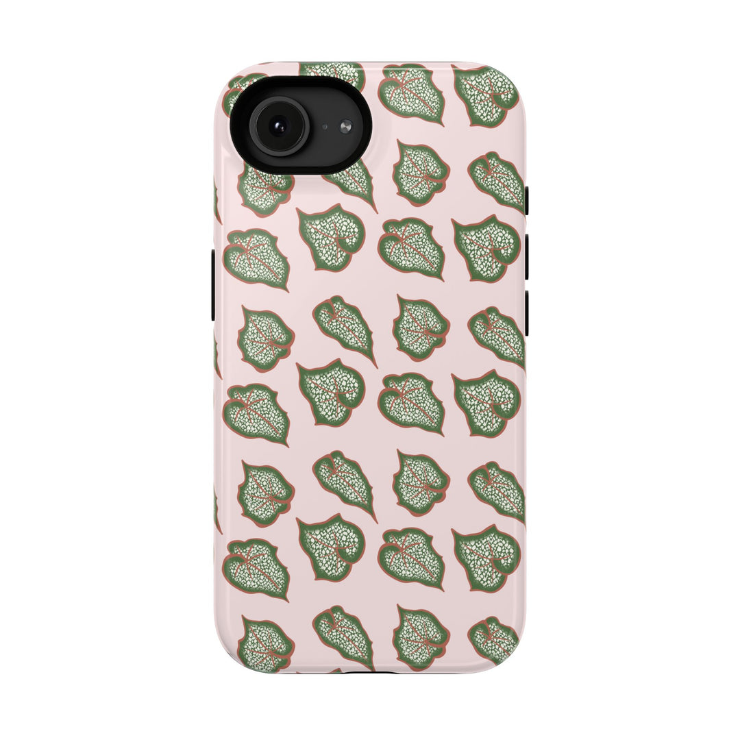 Begonia Pattern Phone Case – Dual Layer Protective Cover