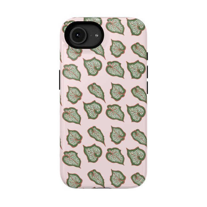 Begonia Pattern Phone Case – Dual Layer Protective Cover