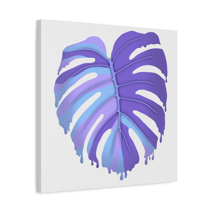Purple Monstera Canvas Print The Potted Pixel Modern Wall Art For Living Room Decor