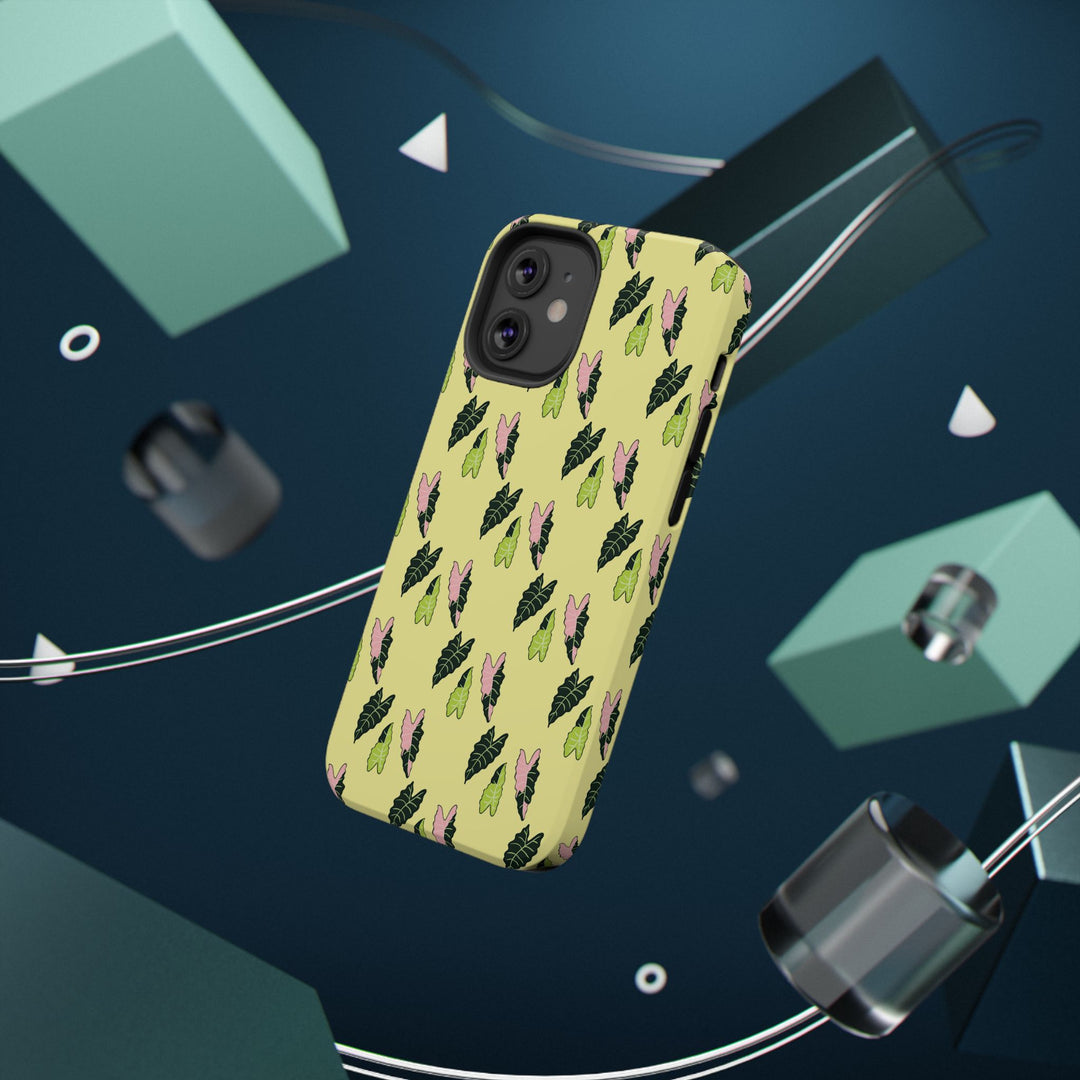 Alocasia Pattern Phone Case – Dual Layer Protective Cover