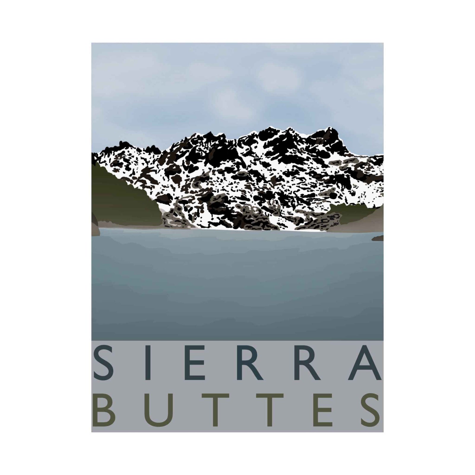 Sierra Buttes Minimalist Print