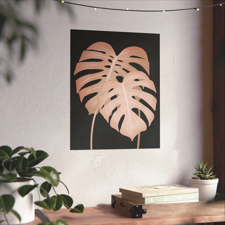 Pink Monstera Botanical Print – Unframed Wall Art