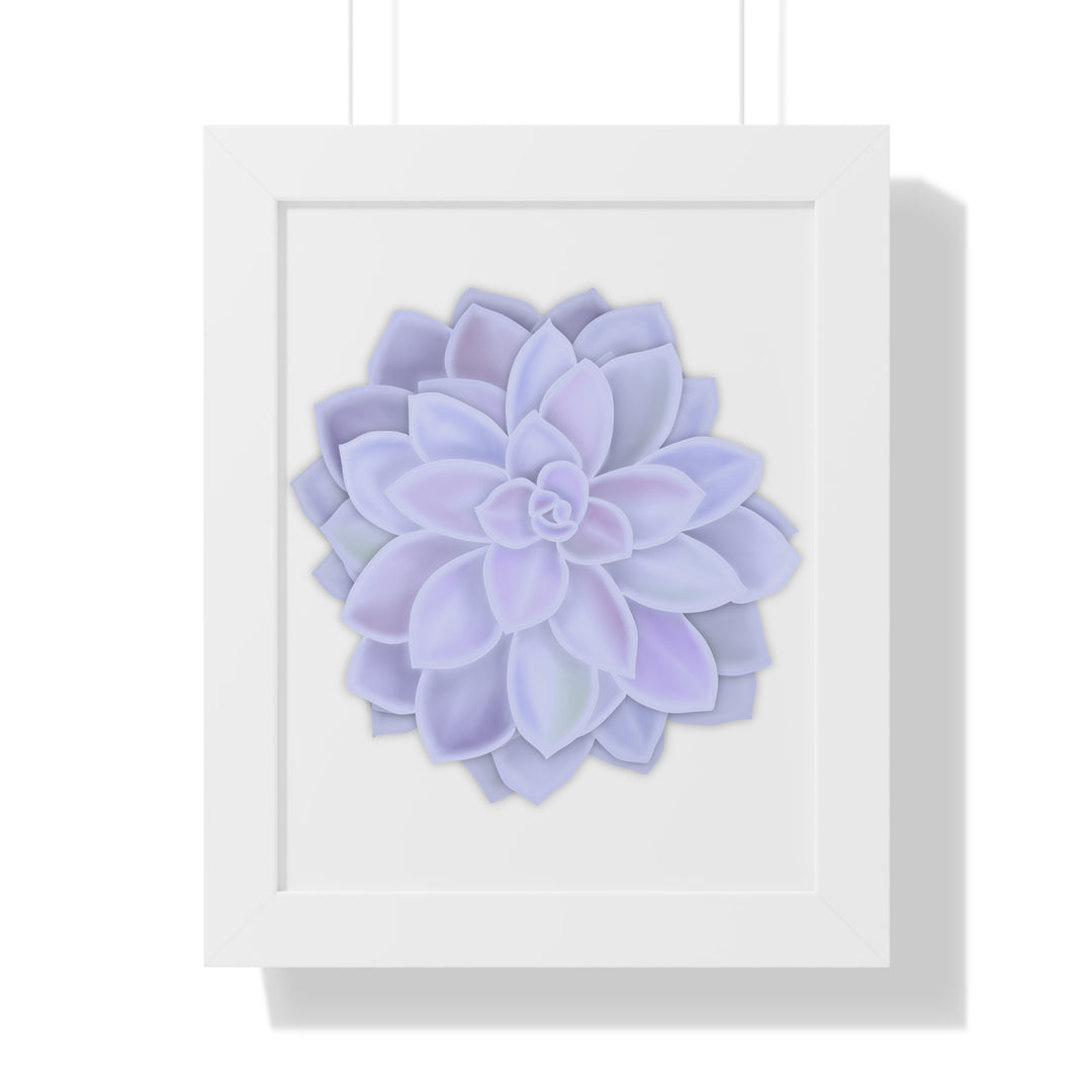 Graptopetalum Murasaki Succulent Framed Print – Botanical Wall Art - The Potted Pixel