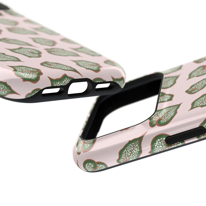 Begonia Pattern Phone Case – Dual Layer Protective Cover