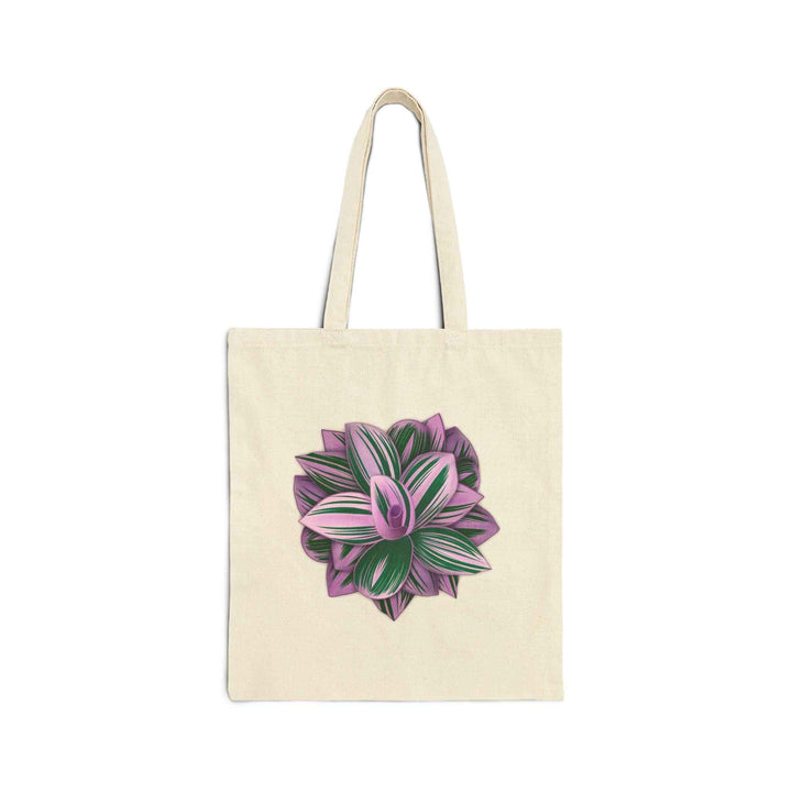Cotton Tote Bag – Colorful Tradescantia Nanouk Design | 15x16 Inch Canvas - The Potted Pixel
