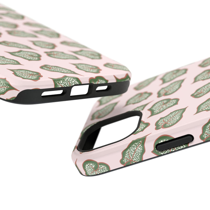 Begonia Pattern Phone Case – Dual Layer Protective Cover