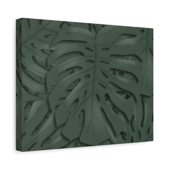 Monstera Canvas Art Tropical Leaf Wall Decor Durable Matte Finish Cotton Canvas Print 24x36