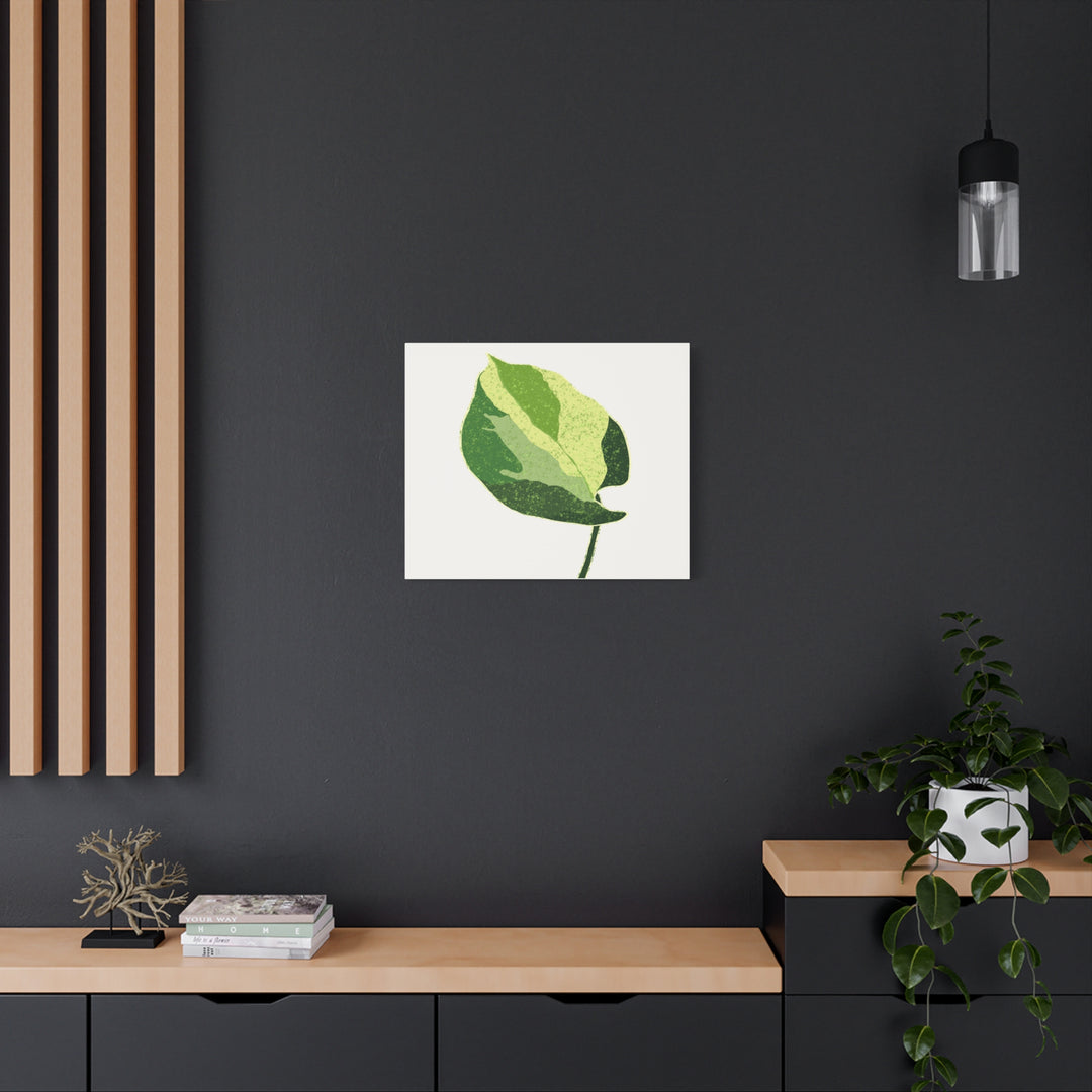 Manjula Pothos Botanical Canvas Print Matte Finish Stretched Canvas Wall Art 1.25 Inch Depth