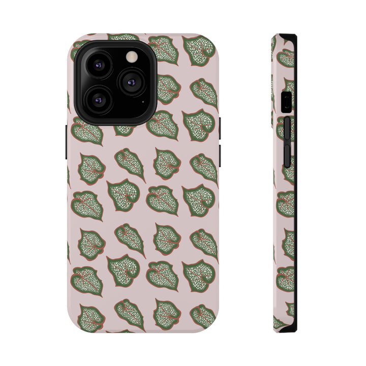 Begonia Pattern Phone Case – Dual Layer Protective Cover