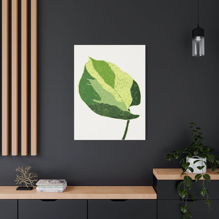 Manjula Pothos Botanical Canvas Print Matte Finish Stretched Canvas Wall Art 1.25 Inch Depth