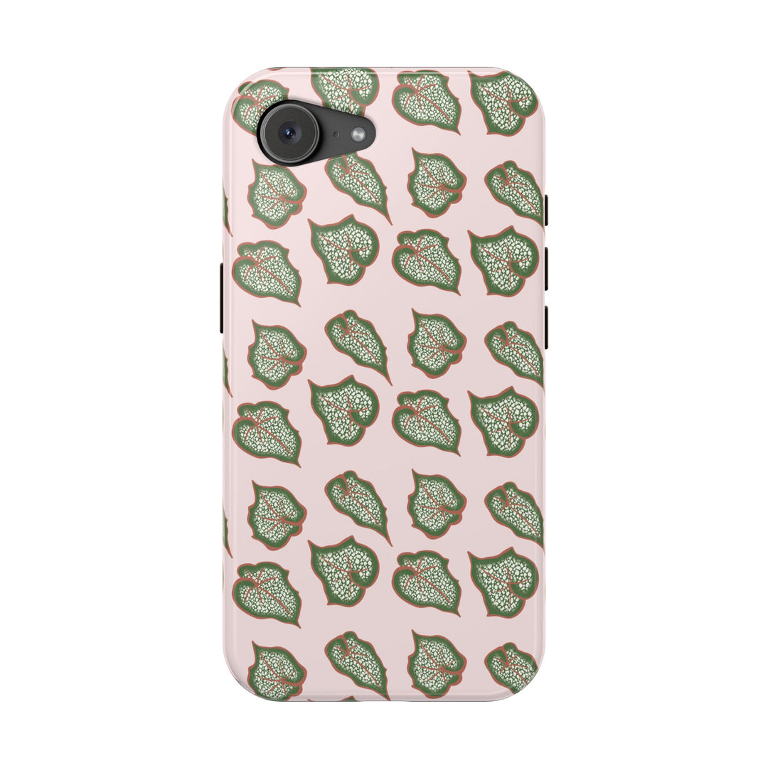 Begonia Pattern Phone Case – Dual Layer Protective Cover