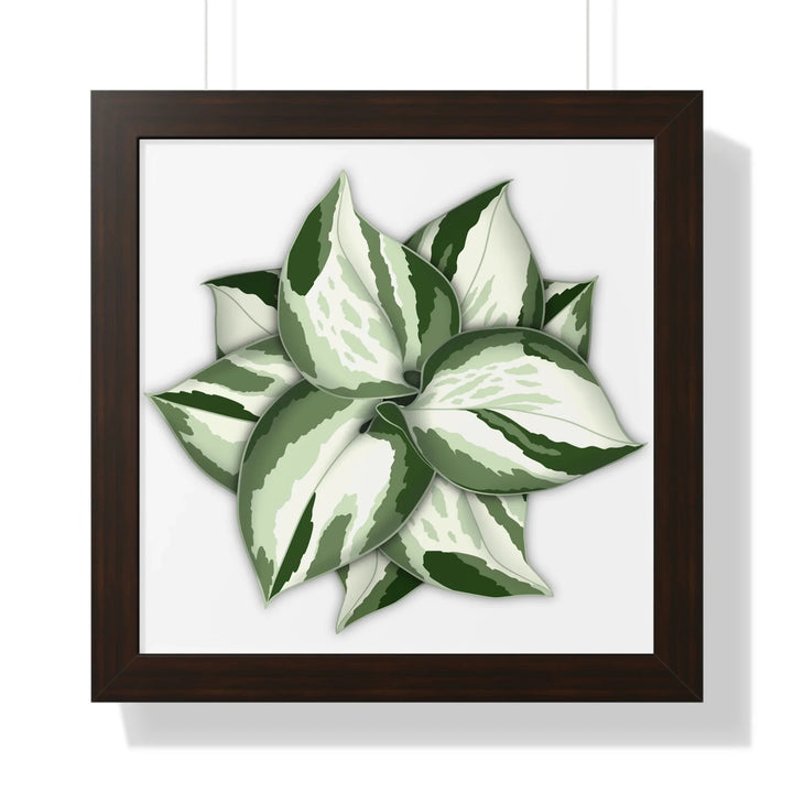 Manjula Pothos Print Framed Wall Art Botanical Poster With Heart Shaped Leaves Indoor Plant Decor