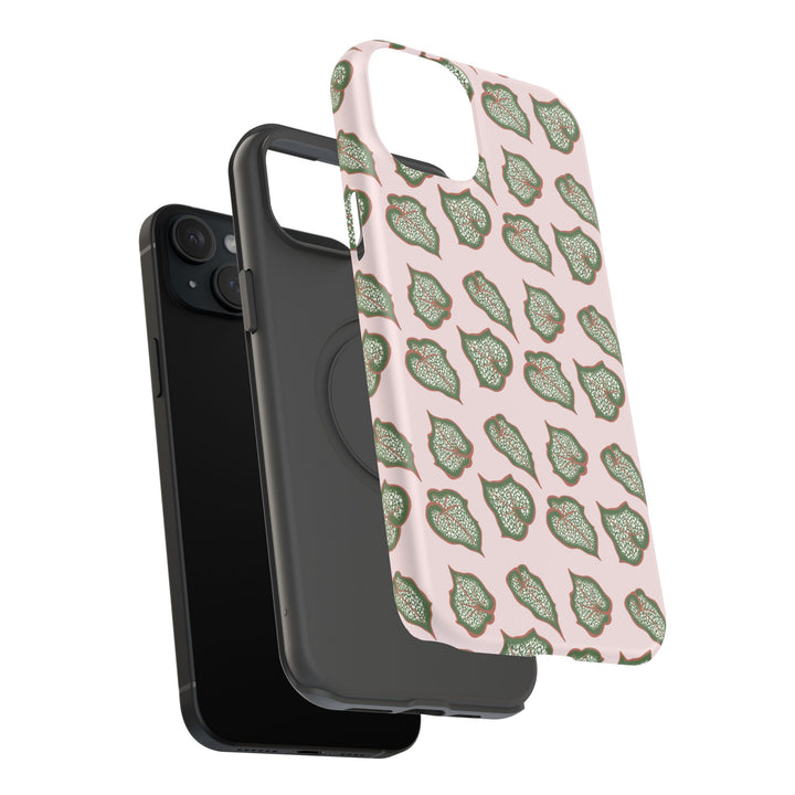 Begonia Pattern Phone Case – Dual Layer Protective Cover