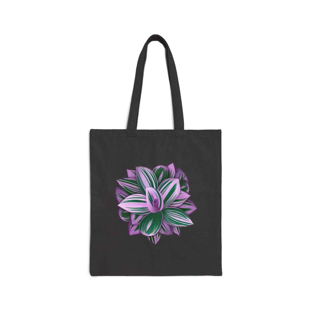 Cotton Tote Bag – Colorful Tradescantia Nanouk Design | 15x16 Inch Canvas - The Potted Pixel