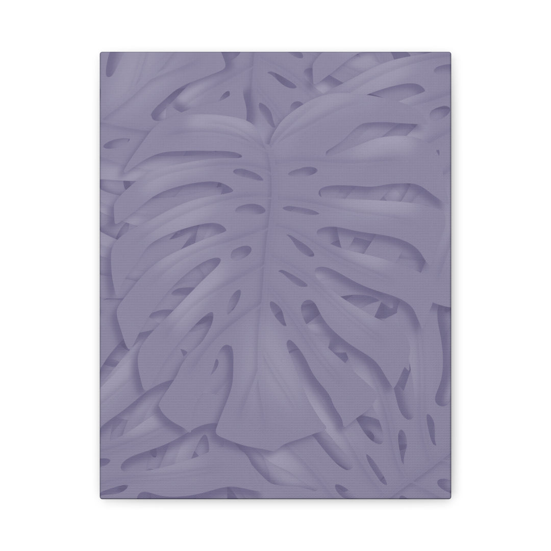 Violet Monstera Canvas Print Stretched Matte Wall Art for Bedroom and Living Room Decor