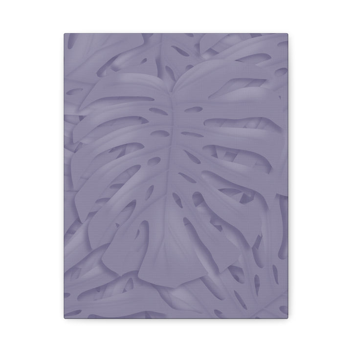 Violet Monstera Canvas Print Stretched Matte Wall Art for Bedroom and Living Room Decor