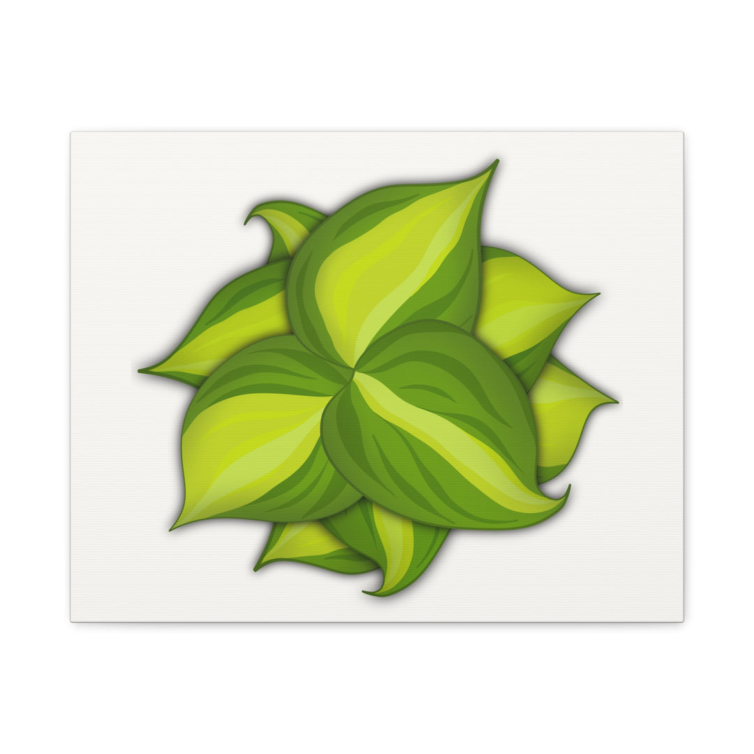 Philodendron Brasil Canvas Print Matte Stretched Canvas Indoor Plant Art For Modern Greenery Decor