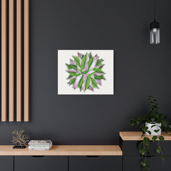 Syngonium Tricolor Canvas Print – Botanical Wall Art - The Potted Pixel