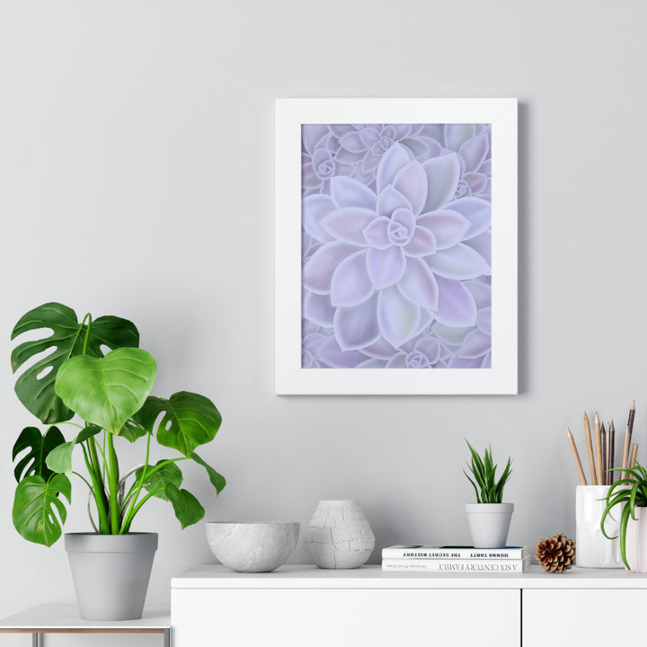 Graptopetalum Murasaki Succulent Framed Print – Botanical Wall Art - The Potted Pixel