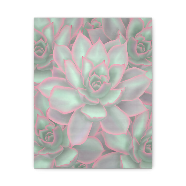 Echeveria Violet Queen Canvas Wall Art Succulent Print Matte Botanical Decor For Indoor Spaces