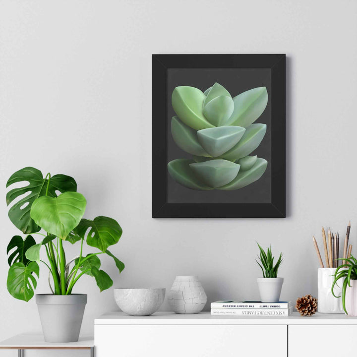 Crassula Succulent Framed Poster Vertical Botanical Wall Art