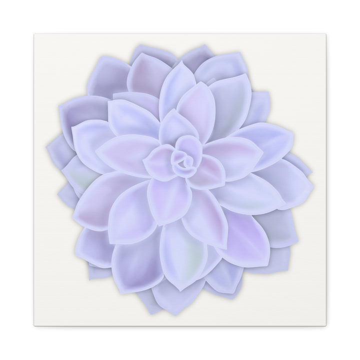 Succulent Canvas Art Pastel Rosette Canvas Durable Cotton Print Botanical Wall Art